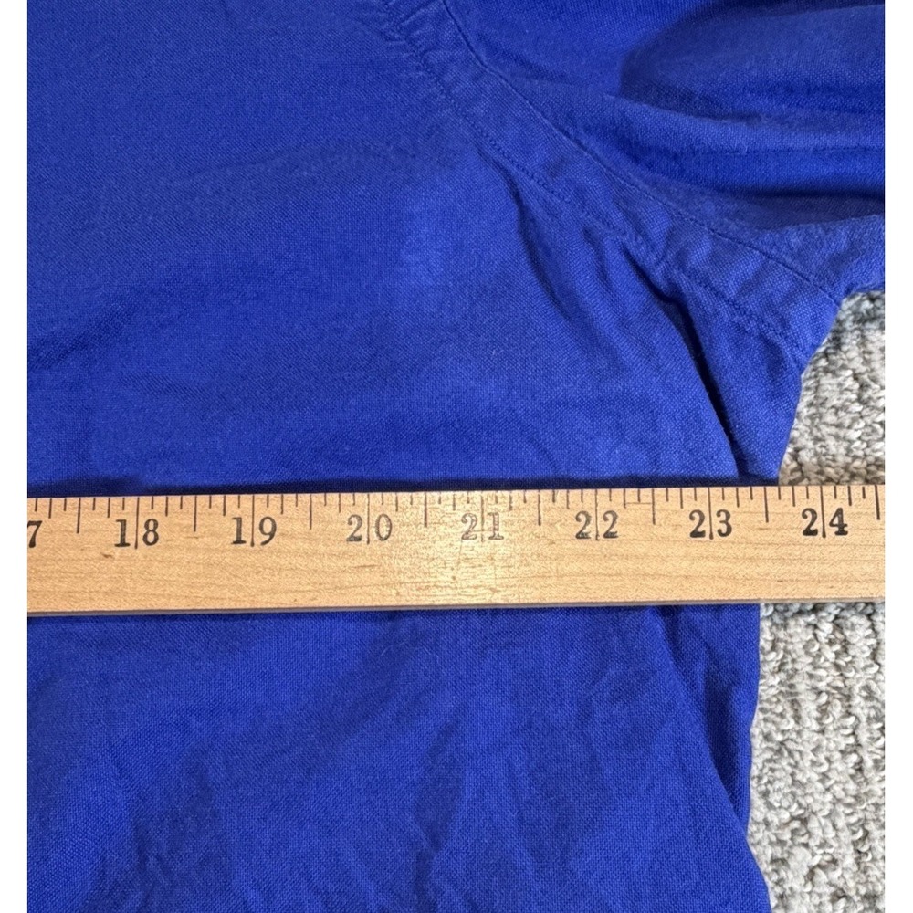 Polo Ralph Lauren Mens Short Sleeve Button Up Bright Blue Size XL Green Pony - Picture 5 of 6